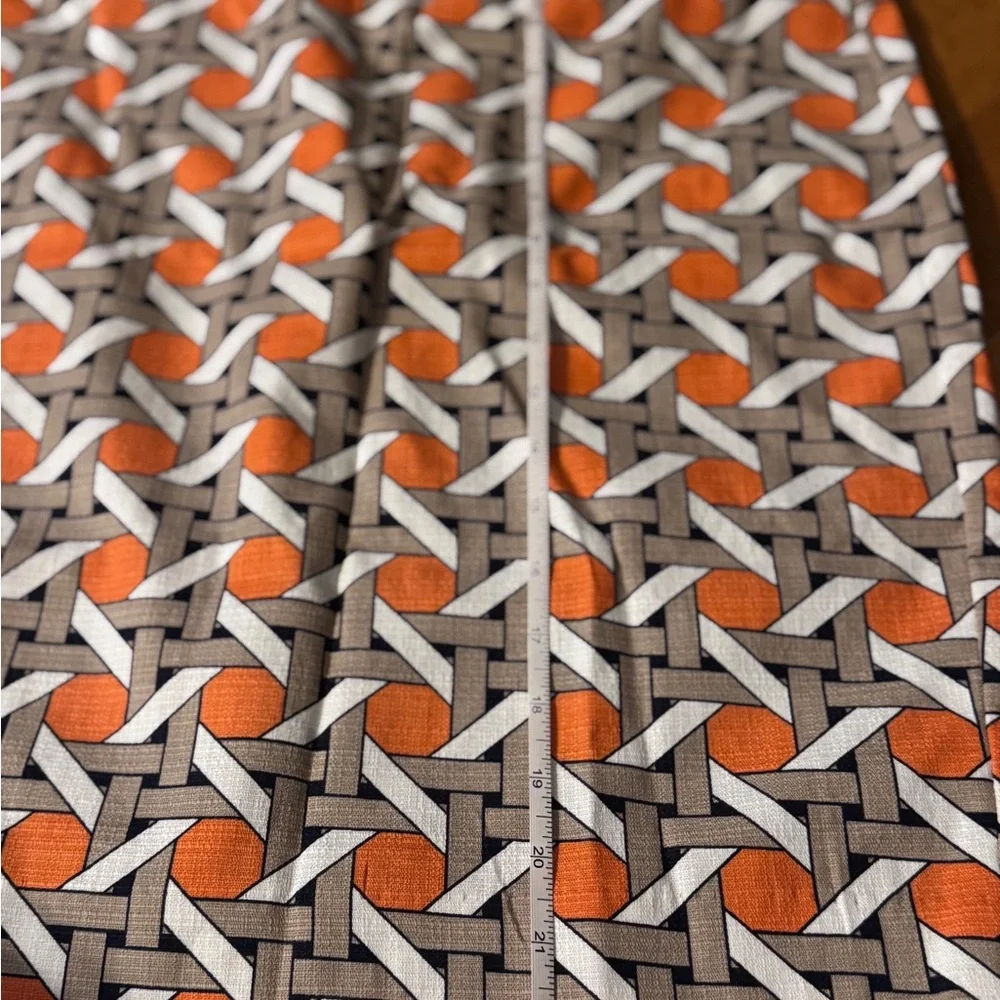 Banana republic Geometric Orange and Brown pencil Skirt - Picture 3 of 10